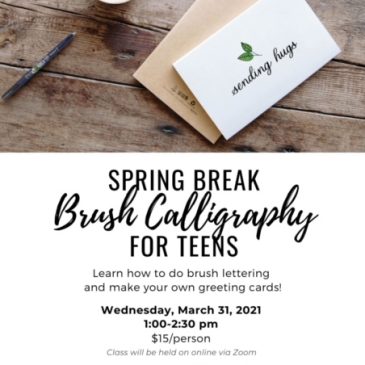 Beginner Brush Lettering for Teens (Spring Break)